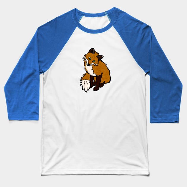 Fox Baseball T-Shirt by scdesigns
